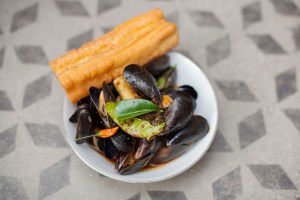 Chili jam mussels at Simbal.