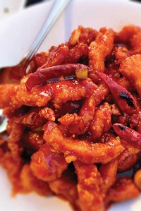 Crispy orange chicken at Triple 8.