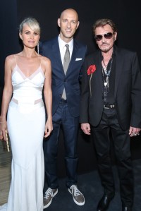 Laëtitia Hallyday, Tim Sayler and Johnny Hallyday