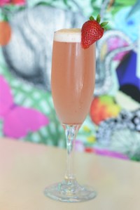 Strawberry basil rose cocktail