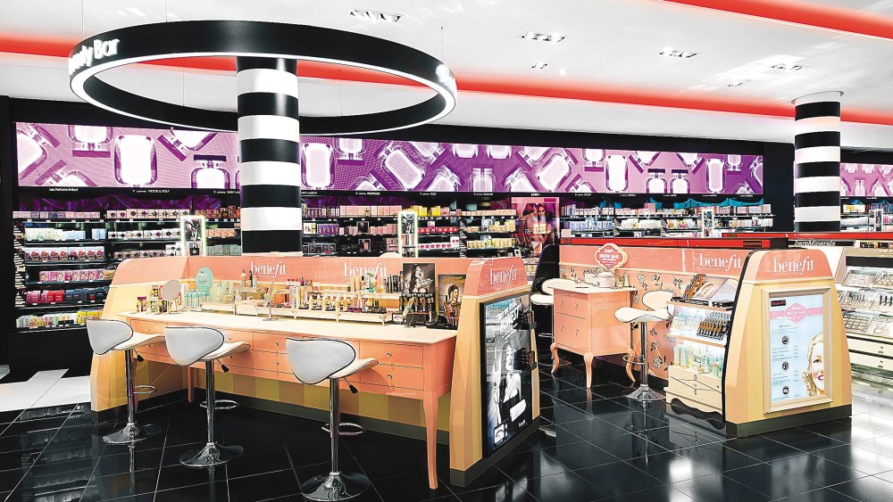 A Benefit Cosmetics brow bar inside Sephora.
