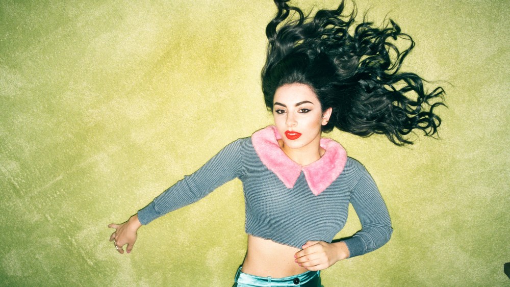 Charlie XCX wearing her Boohoo collaboration.