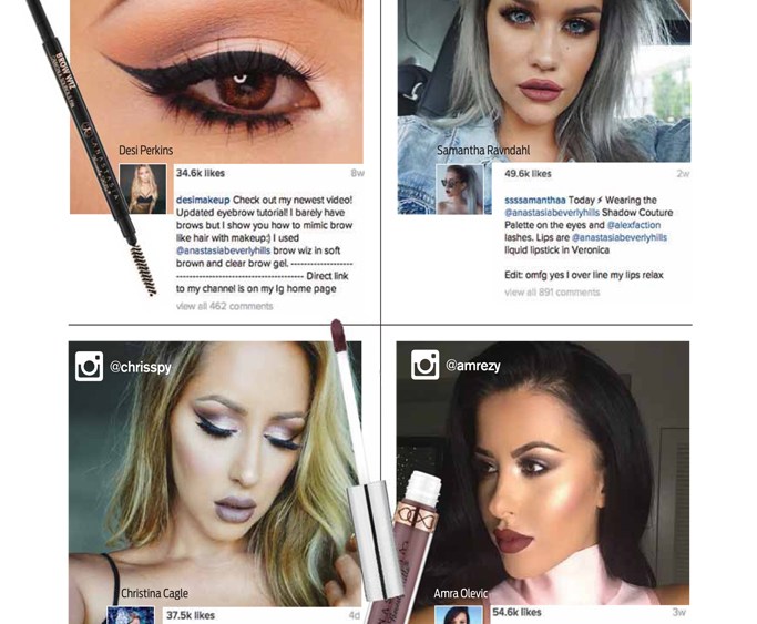 Four key Instagram influencers who have helped propel Anastasia Beverly Hills to a prime spot on the social media platform.