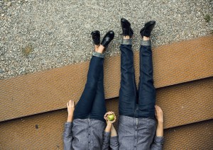 A look from Freitag's line of biodegradable jeans.