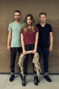 A look from Freitag's line of biodegradable jeans.