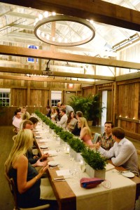 Dinner table in the hamptons