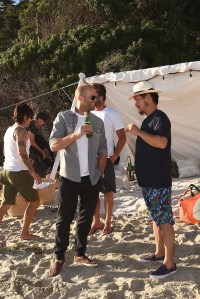 Jason Statham at Outerknown's Malibu beach party.