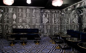 Inside Le Montana's bar