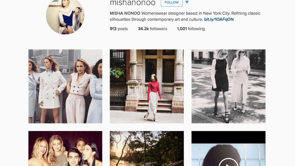 Misha Nonoo's instagram page.