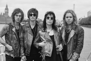 Black and white photo of the struts