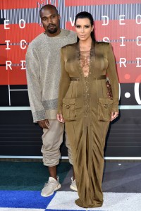 Kanye West and Kim Kardashian at the MTV Video Music Awards 2015