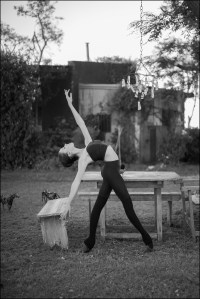 Dancer Katie Boren wearing product from Wolford's Ballerina Kits.