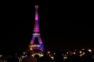 Eiffel Tower Explodes in Color for Fashion Week