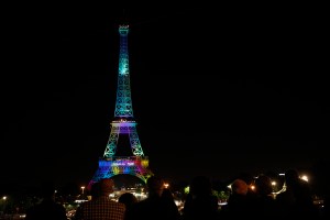 Eiffel Tower Explodes in Color for Fashion Week