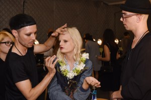 Backstage at Anna Sui RTW Spring 2016