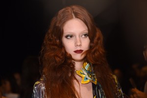 Backstage at Anna Sui RTW Spring 2016