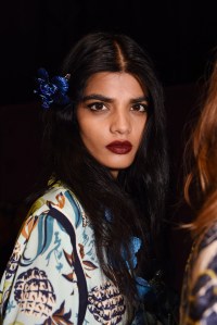 Backstage at Anna Sui RTW Spring 2016