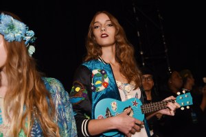 Backstage at Anna Sui RTW Spring 2016