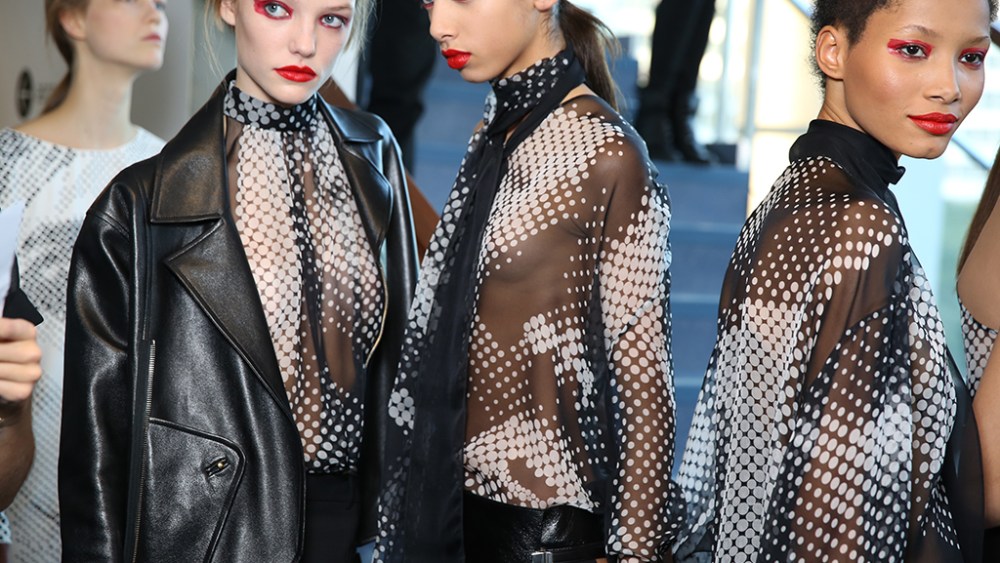 backstage at Anthony Vaccarello RTW Spring 2016