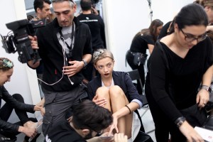 Backstage at Antonio Marras Spring 2016