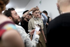 Backstage at Antonio Marras Spring 2016