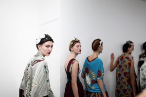Backstage at Antonio Marras Spring 2016