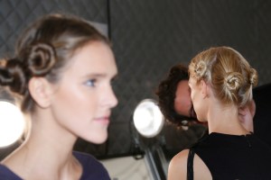 Backstage at BCBG Max Azria RTW Spring 2016