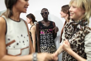 Backstage at Bottega Veneta Spring 2016
