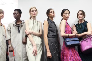 Backstage at Bottega Veneta Spring 2016