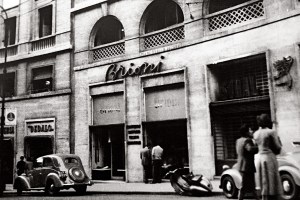 The headquarters of the Brioni store, late Forties.