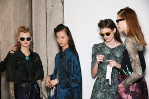 Backstage at Dries Van Noten Spring 2016