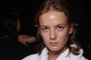 Backstage at Burberry Prorsum Spring 2016