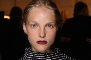 Backstage at Burberry Prorsum Spring 2016