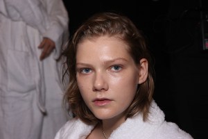 Backstage at Burberry Prorsum Spring 2016