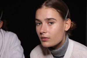 Backstage at Burberry Prorsum Spring 2016