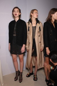 Backstage at Burberry Prorsum Spring 2016