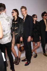 Backstage at Burberry Prorsum Spring 2016