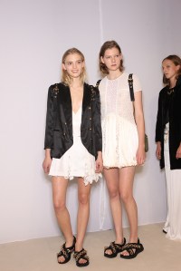 Backstage at Burberry Prorsum Spring 2016