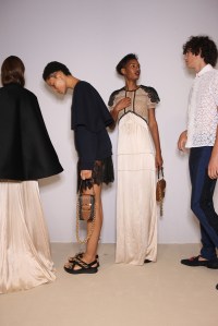 Backstage at Burberry Prorsum Spring 2016