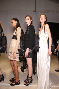 Backstage at Burberry Prorsum Spring 2016