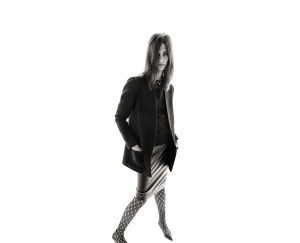 A look from Carine Roitfeld's collection for Uniqlo.