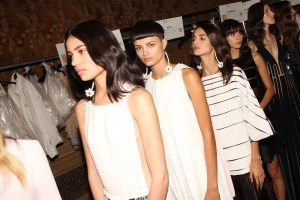 Backstage at Carolina Herrera RTW Spring 2016