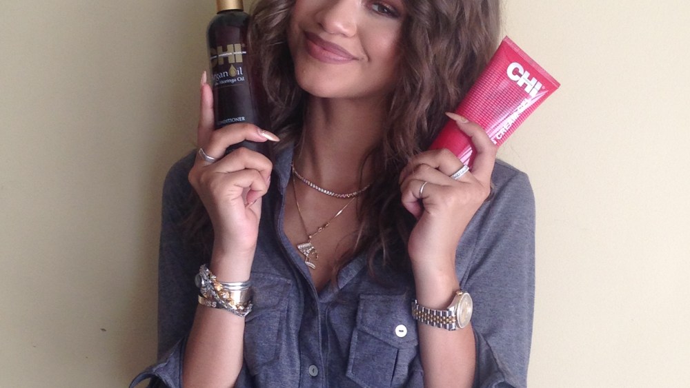 Zendaya on location for her first CHI shoot.