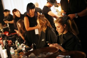 Backstage at Christian Siriano RTW Spring 2016