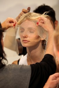 Backstage at Christian Siriano RTW Spring 2016