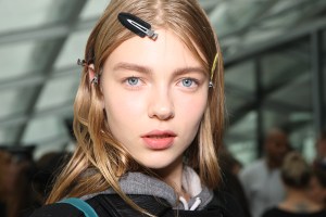 Backstage at Christopher Kane Spring 2016