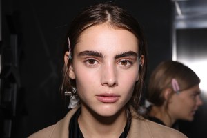 Backstage at Christopher Kane Spring 2016