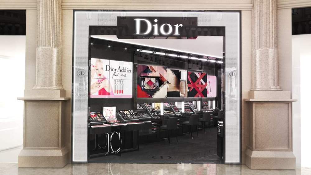A rendering of Dior's beauty boutique in Caesar’s Palace.