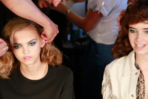 Backstage at Diane Von Furstenberg RTW Spring 2016