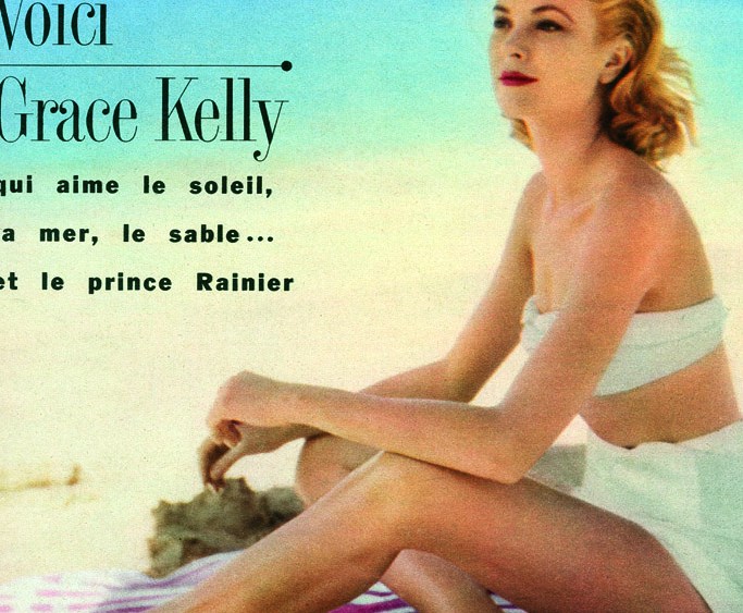Grace Kelly on the cover of Elle France in 1956